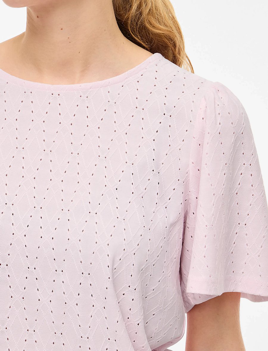 Vila - VIBELLI O-NECK S/S TOP - NOOS - blouses à manches courtes - cherry blossom - 5