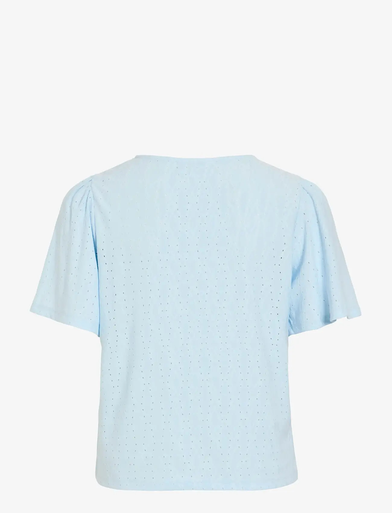Vila - VIBELLI O-NECK S/S TOP - NOOS - kortærmede bluser - nantucket breeze - 2