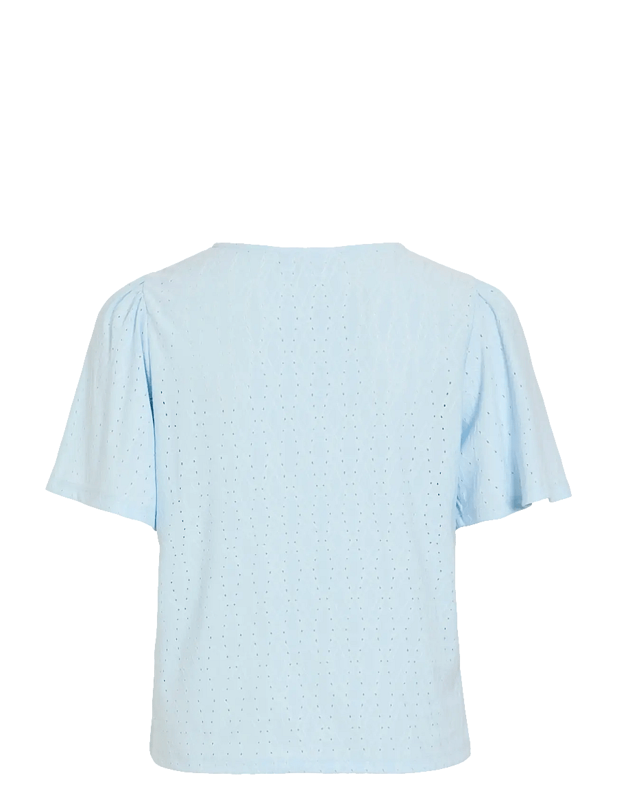 Vila - VIBELLI O-NECK S/S TOP - NOOS - lühikeste varrukatega pluusid - nantucket breeze - 2