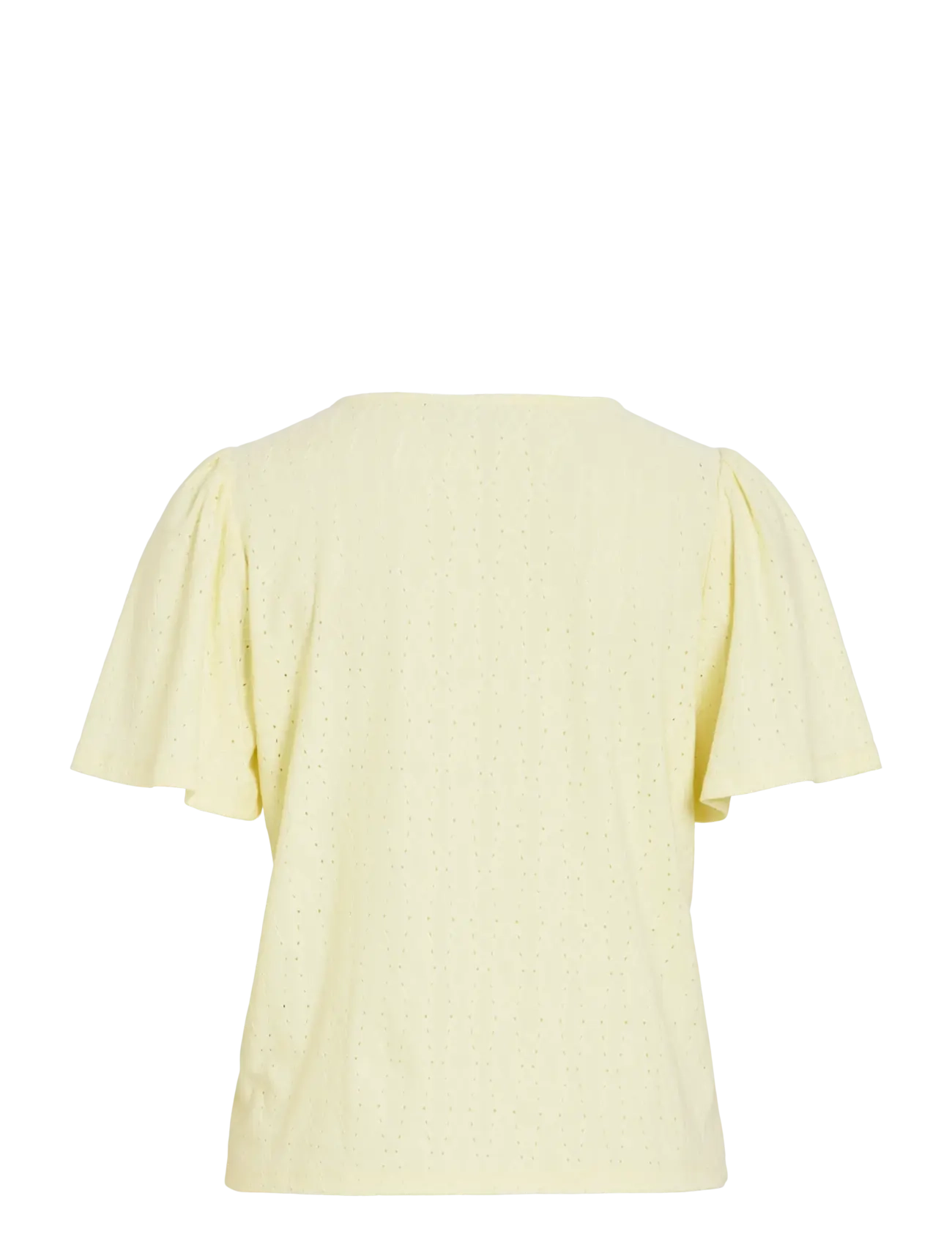 Vila - VIBELLI O-NECK S/S TOP - NOOS - kortærmede bluser - pastel yellow - 2