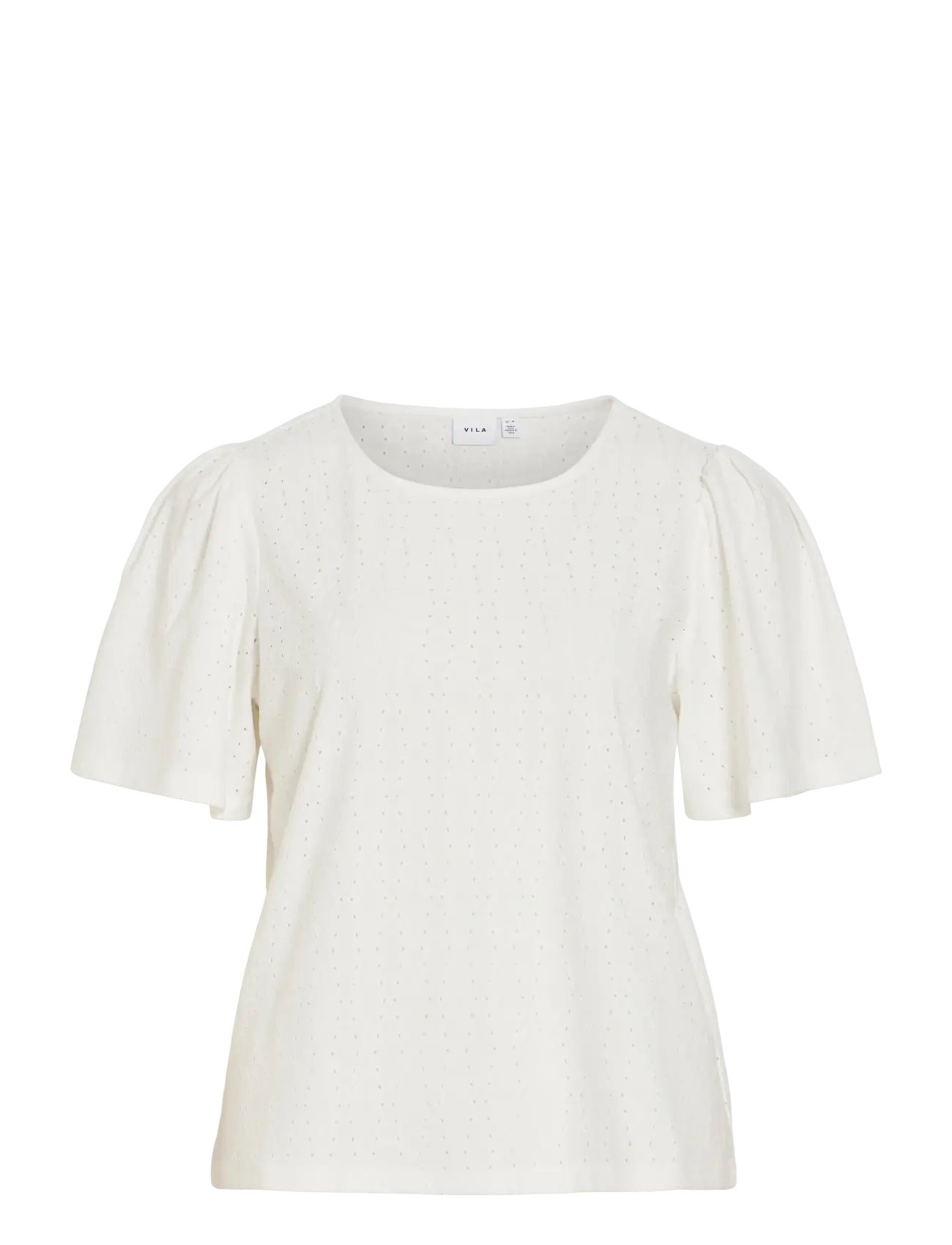 Vila VIBELLI O-NECK S/S TOP - NOOS - Uus - SNOW WHITE / white