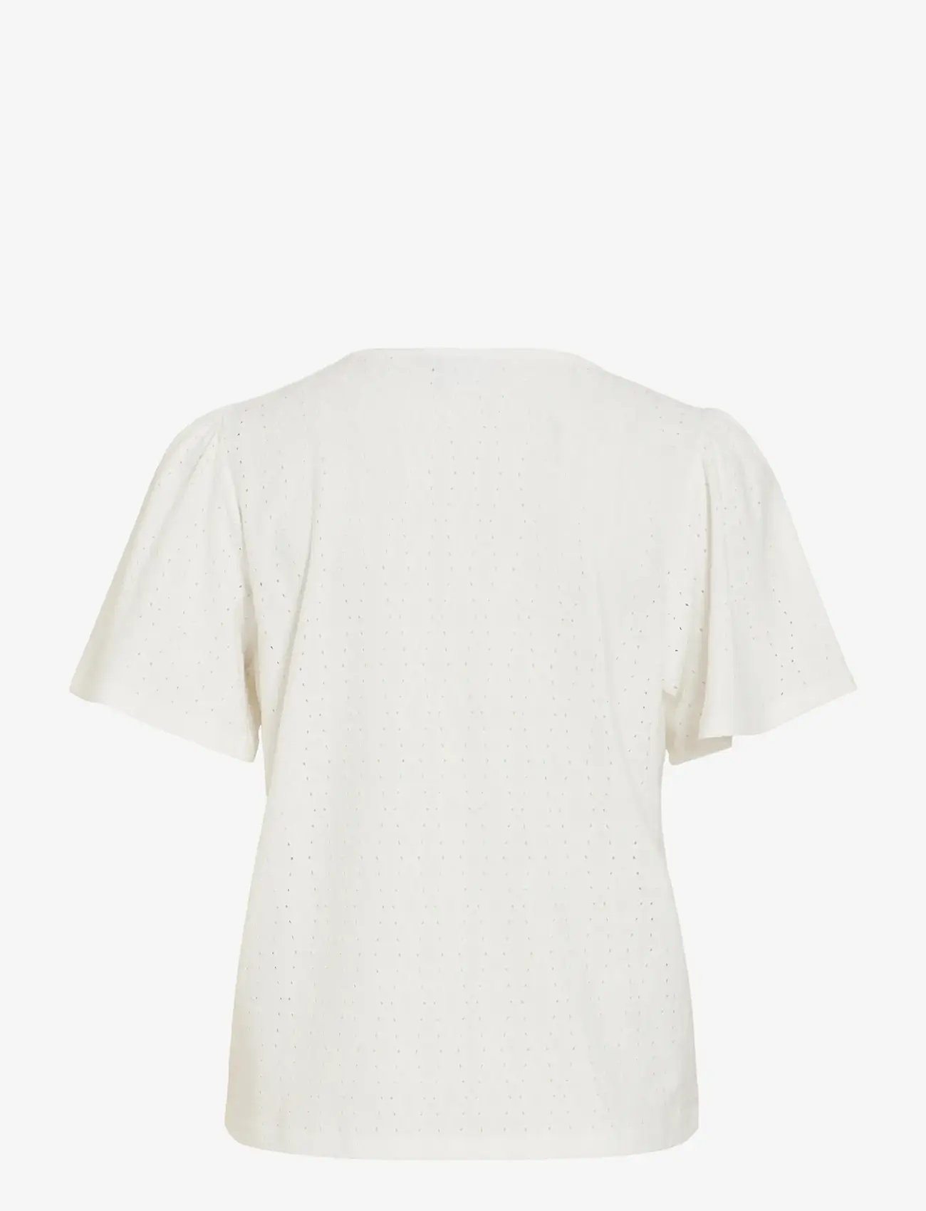 Vila - VIBELLI O-NECK S/S TOP - NOOS - kurzämlige blusen - snow white - 2