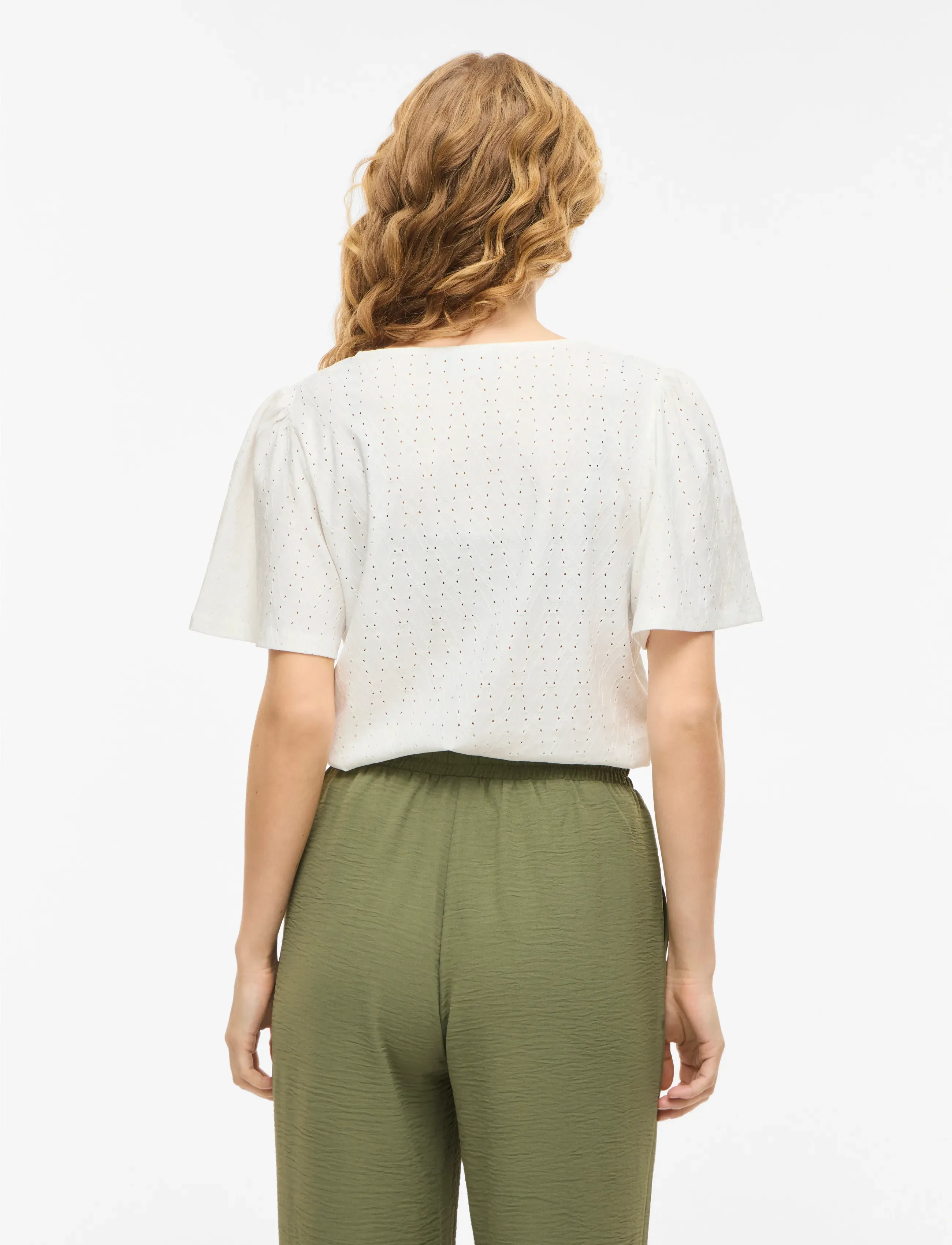 Vila - VIBELLI O-NECK S/S TOP - NOOS - lühikeste varrukatega pluusid - snow white - 3