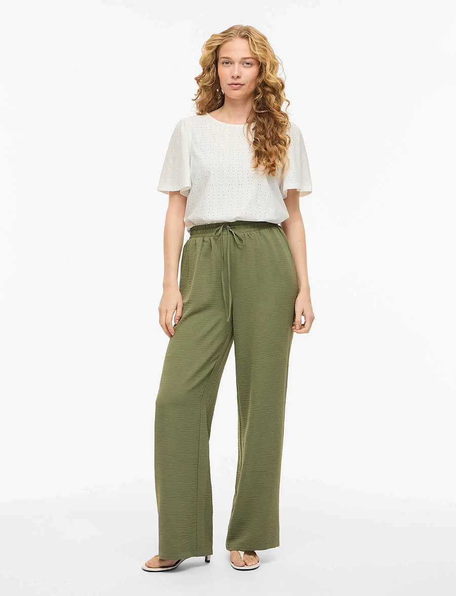 Vila - VIBELLI O-NECK S/S TOP - NOOS - palaidinės trumpomis rankovėmis - snow white - 4