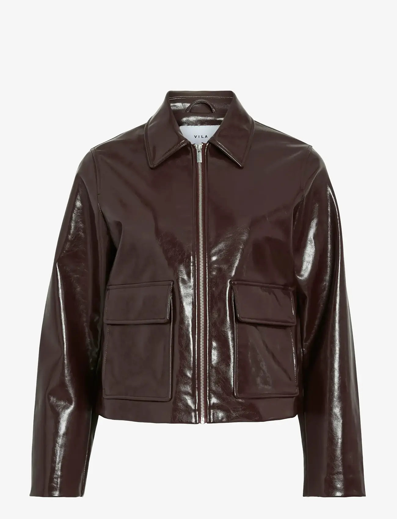 Vila - VIJENORA L/S ZIP SHORT JACKET - lederjacken - fig - 1