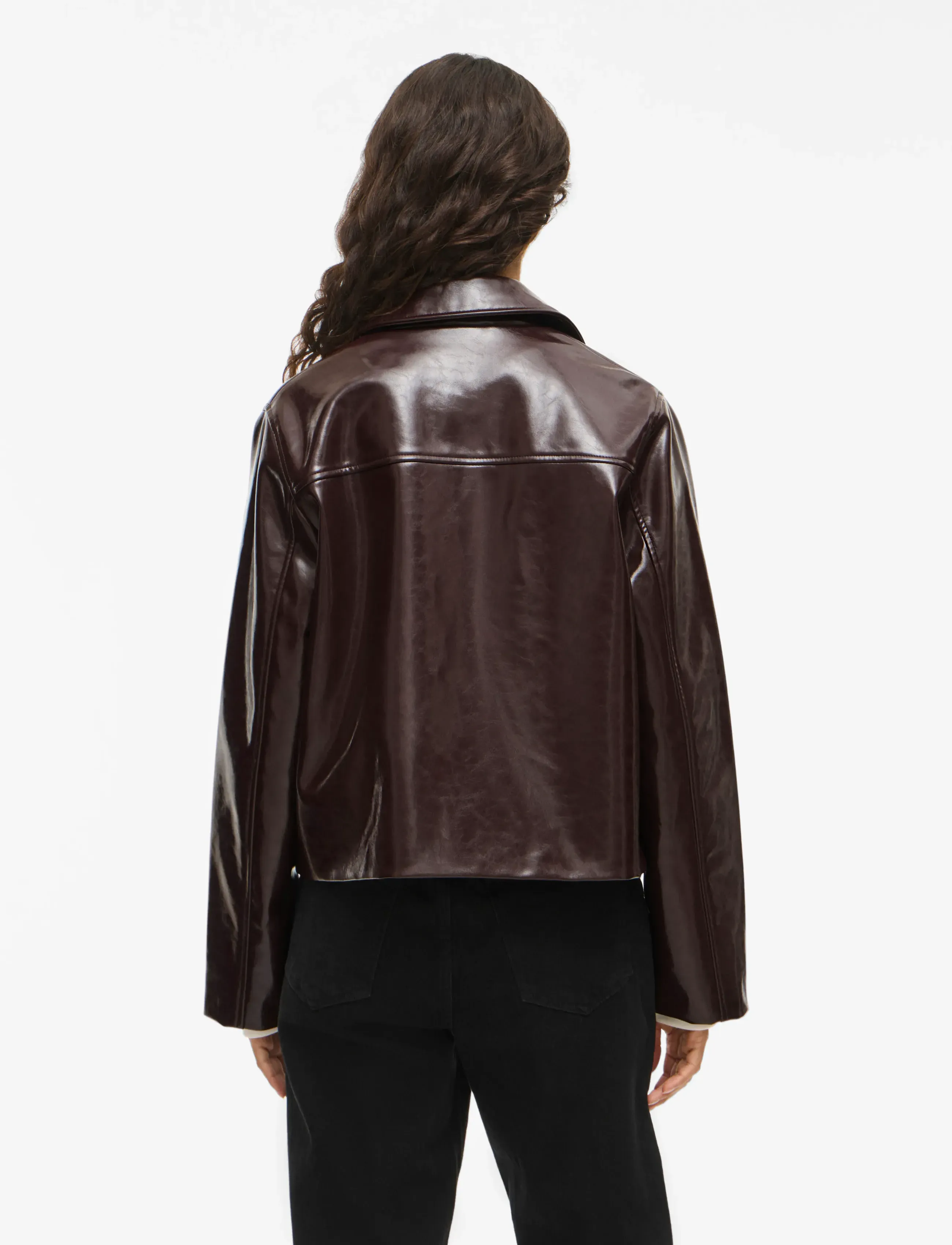 Vila - VIJENORA L/S ZIP SHORT JACKET - lederjacken - fig - 3