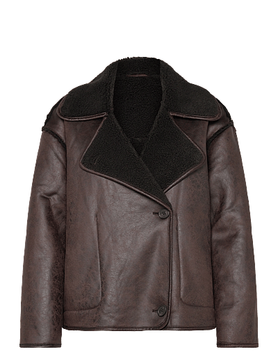 Vikadera L/S Shearling Jacket - LæDerjakker