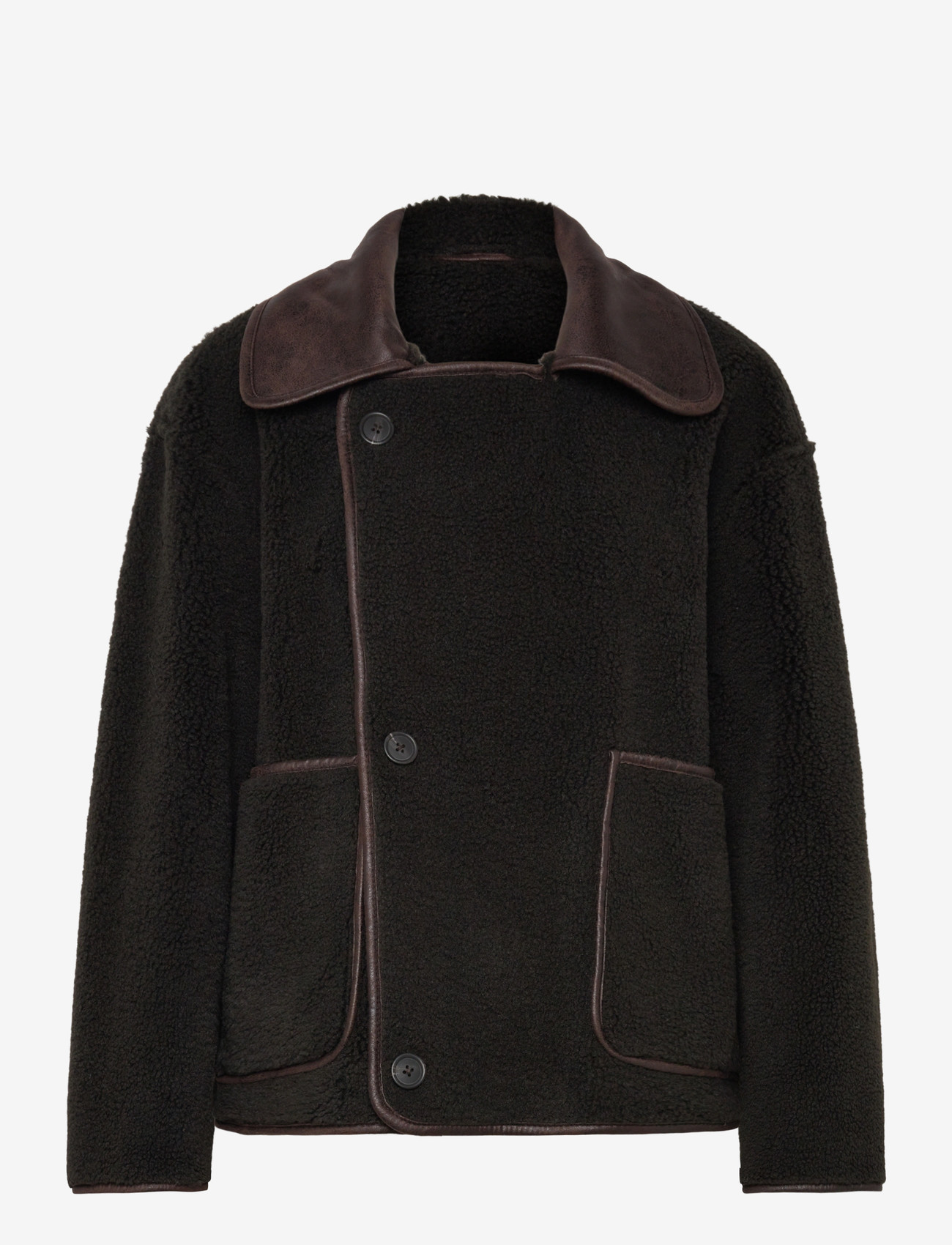 Vila - VIKADERA L/S SHEARLING JACKET - overtøj - demitasse - 3