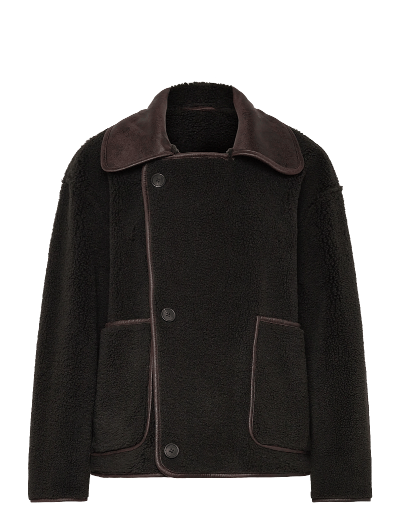 Vila - VIKADERA L/S SHEARLING JACKET - pavasarinės striukės - demitasse - 3