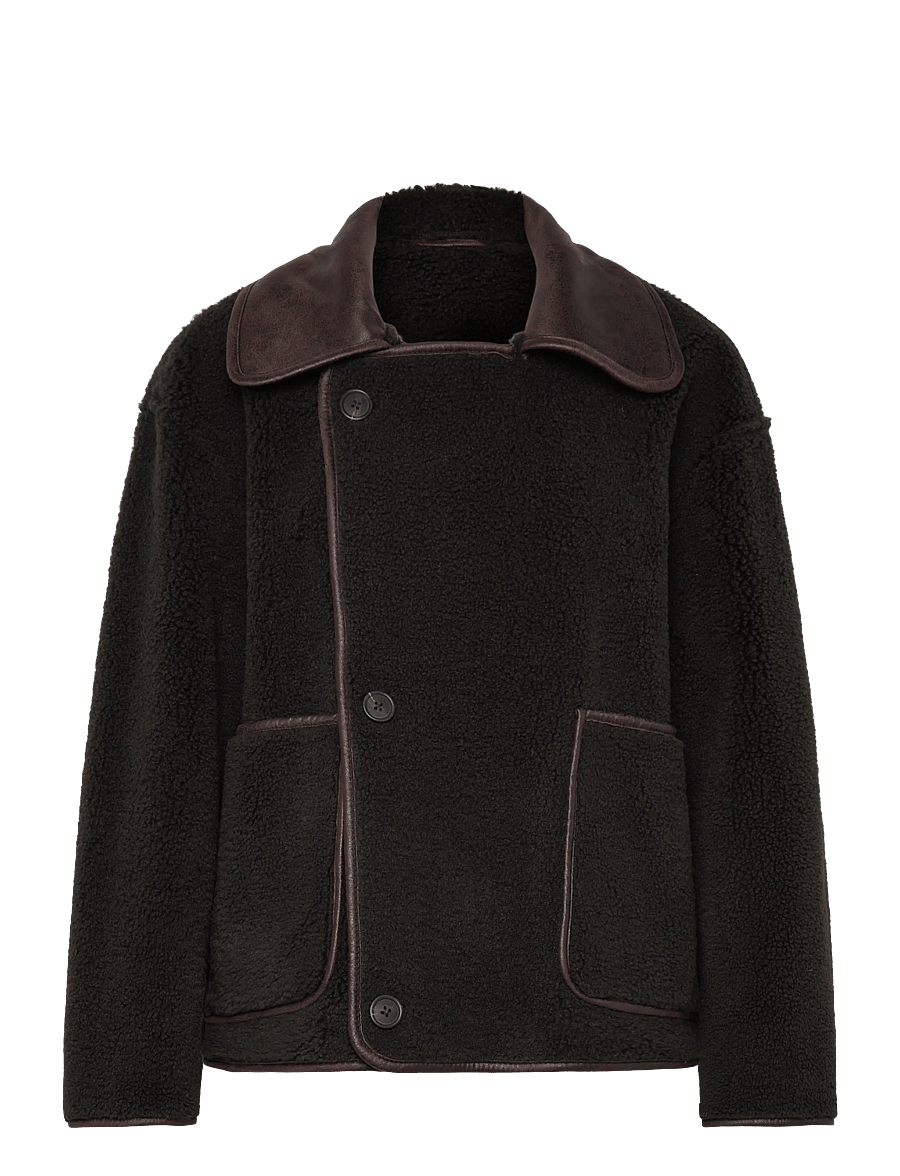 Vila - VIKADERA L/S SHEARLING JACKET - frühlingsjacken - demitasse - 3