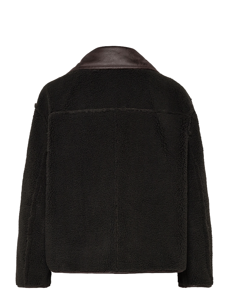 Vila - VIKADERA L/S SHEARLING JACKET - pavasarinės striukės - demitasse - 4