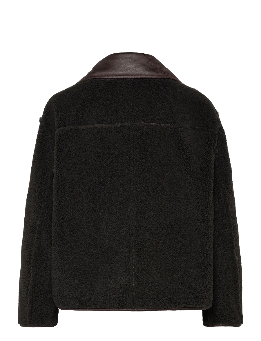 Vila - VIKADERA L/S SHEARLING JACKET - frühlingsjacken - demitasse - 4