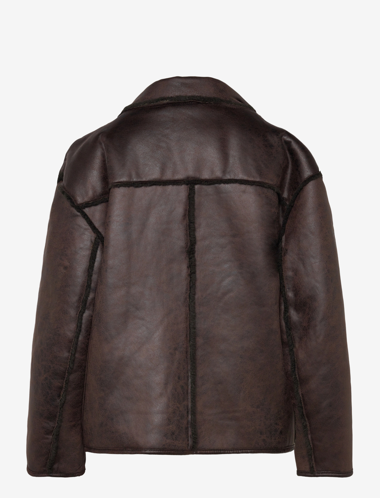 Vila - VIKADERA L/S SHEARLING JACKET - overtøj - demitasse - 5