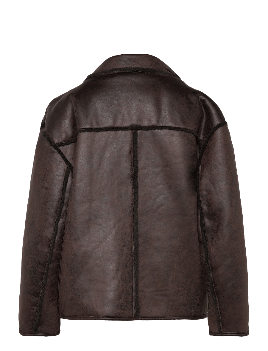 Vila - VIKADERA L/S SHEARLING JACKET - frühlingsjacken - demitasse - 5