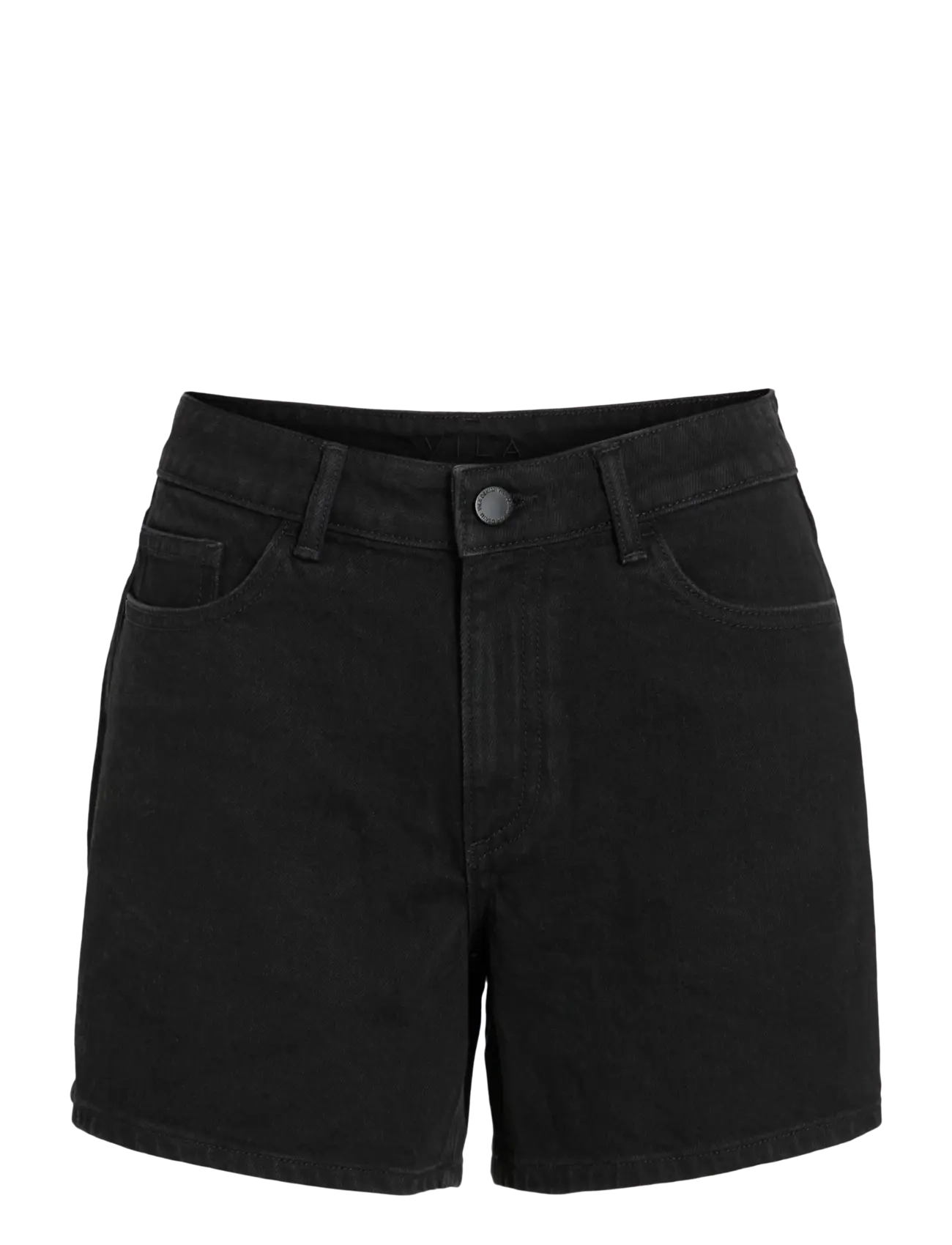 Vila VIJAF RW DENIM SHORTS-NOOS - Shorts - BLACK DENIM / black