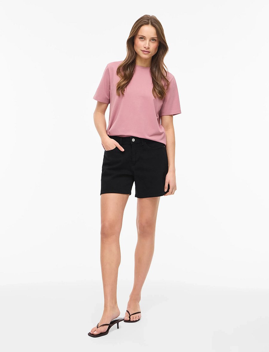 Vila - VIJAF RW DENIM SHORTS-NOOS - lühikesed teksapüksid - black denim - 4