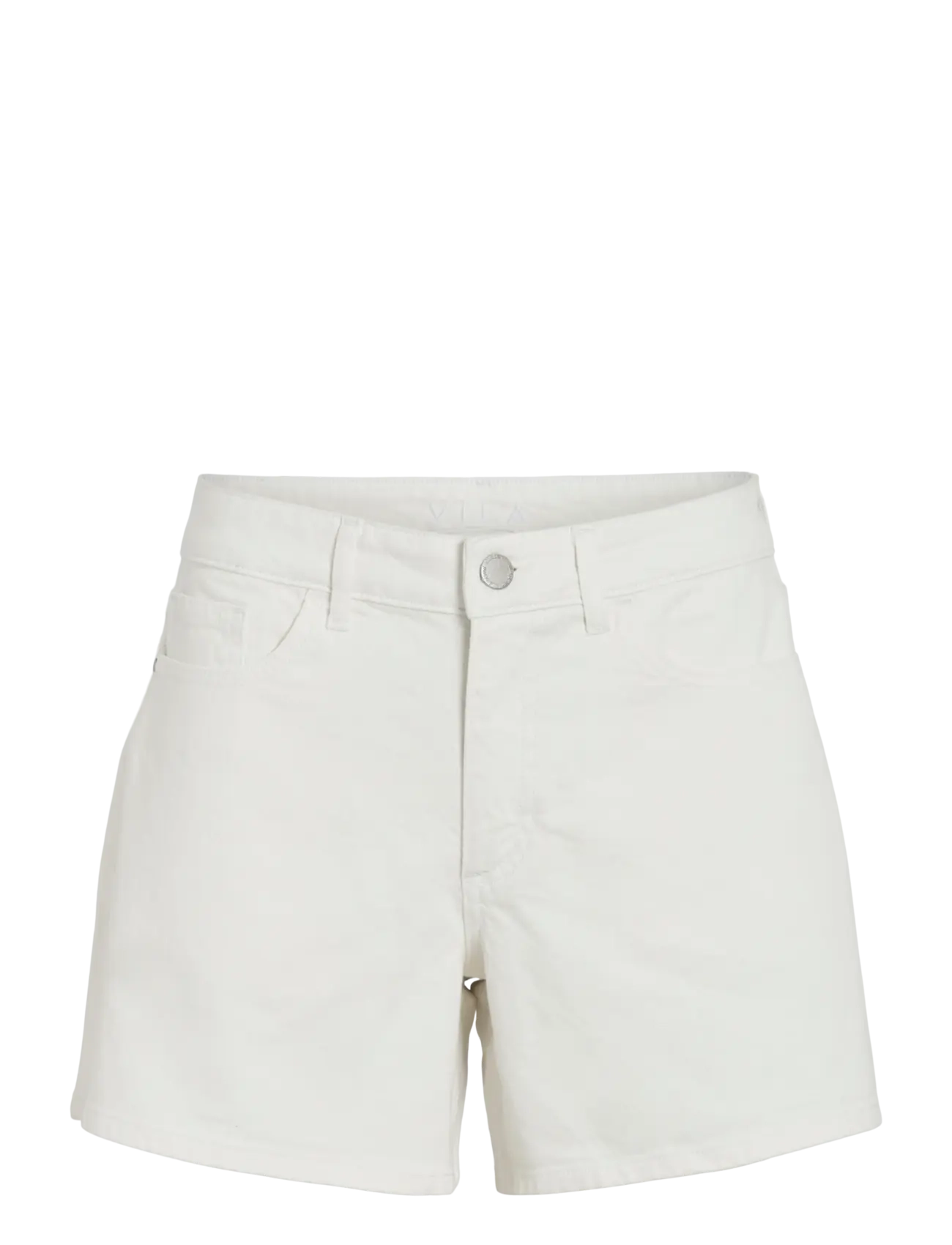 Vila VIJAF RW DENIM SHORTS-NOOS - Plus Size - CLOUD DANCER / cream