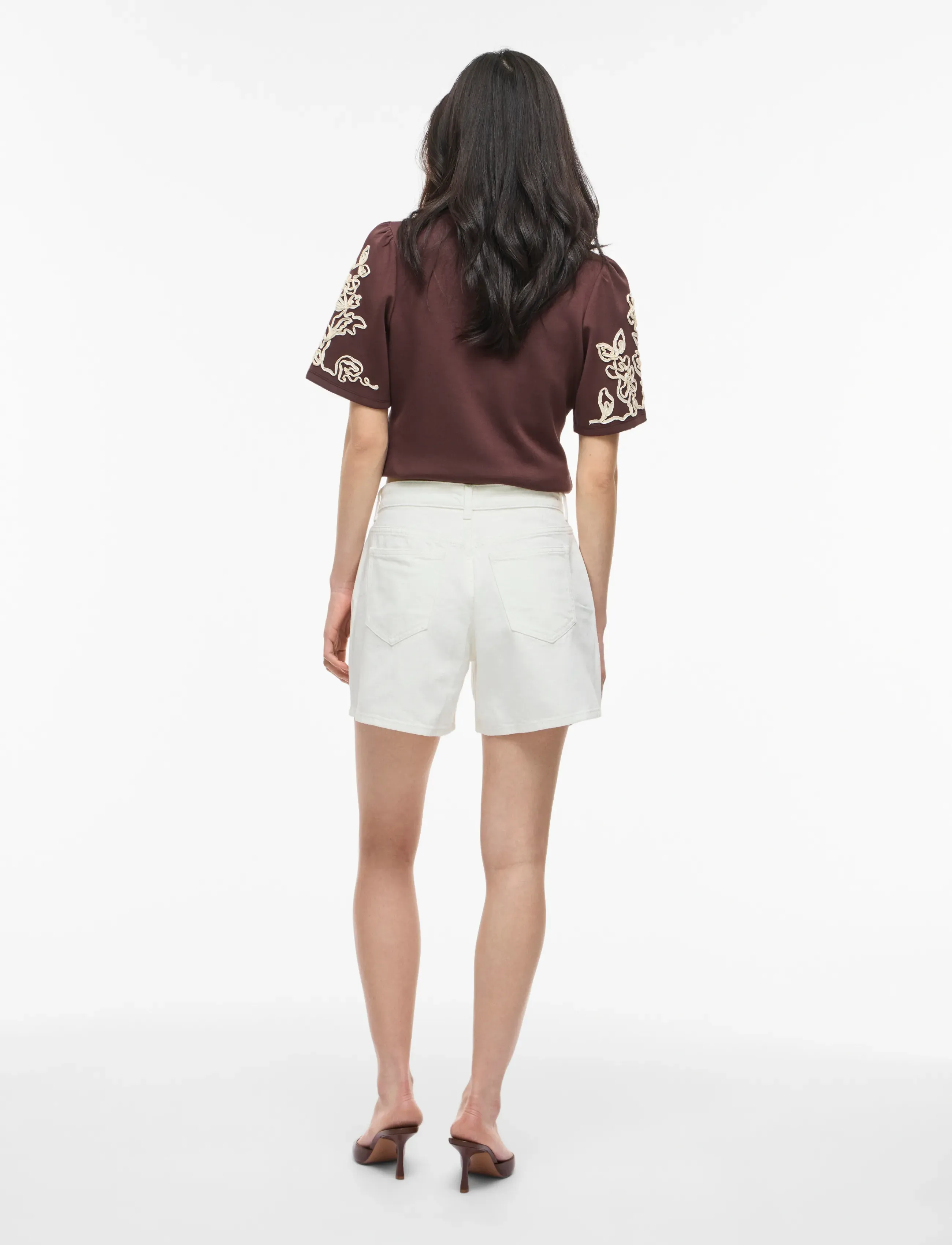 Vila - VIJAF RW DENIM SHORTS-NOOS - jorts - cloud dancer - 3