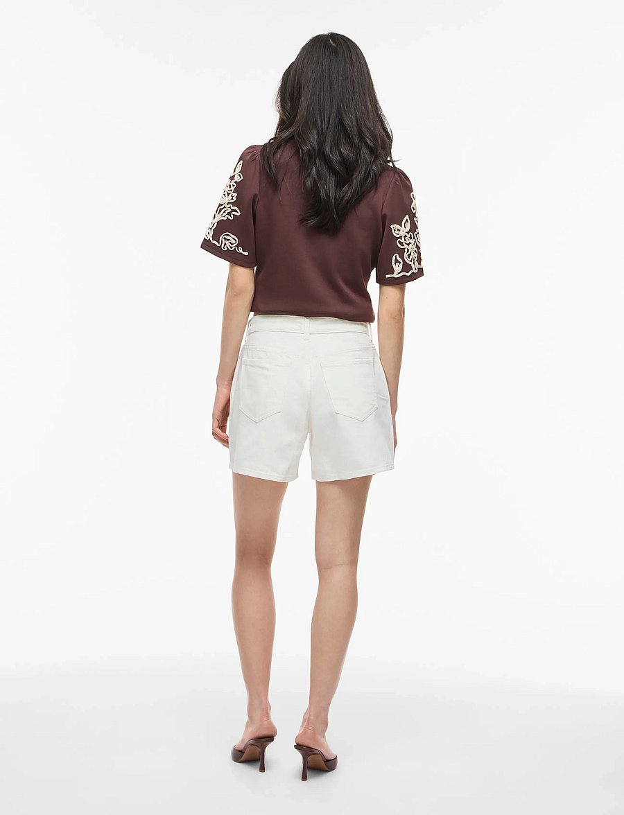 Vila - VIJAF RW DENIM SHORTS-NOOS - jeansshorts - cloud dancer - 3