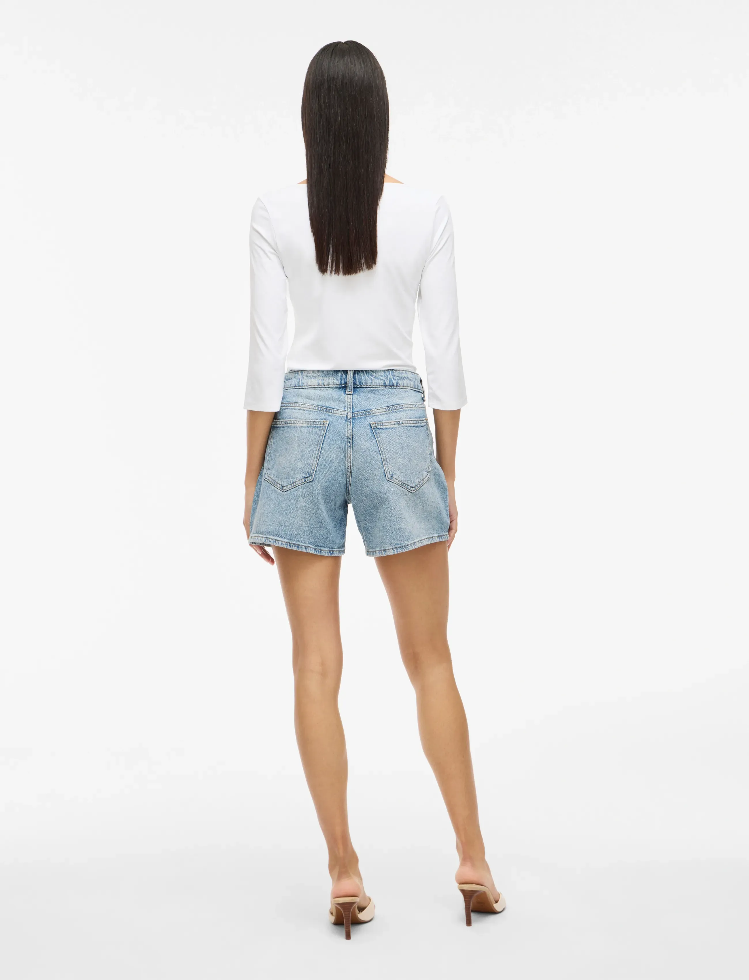 Vila - VIJAF RW DENIM SHORTS-NOOS - jorts - light blue denim - 3