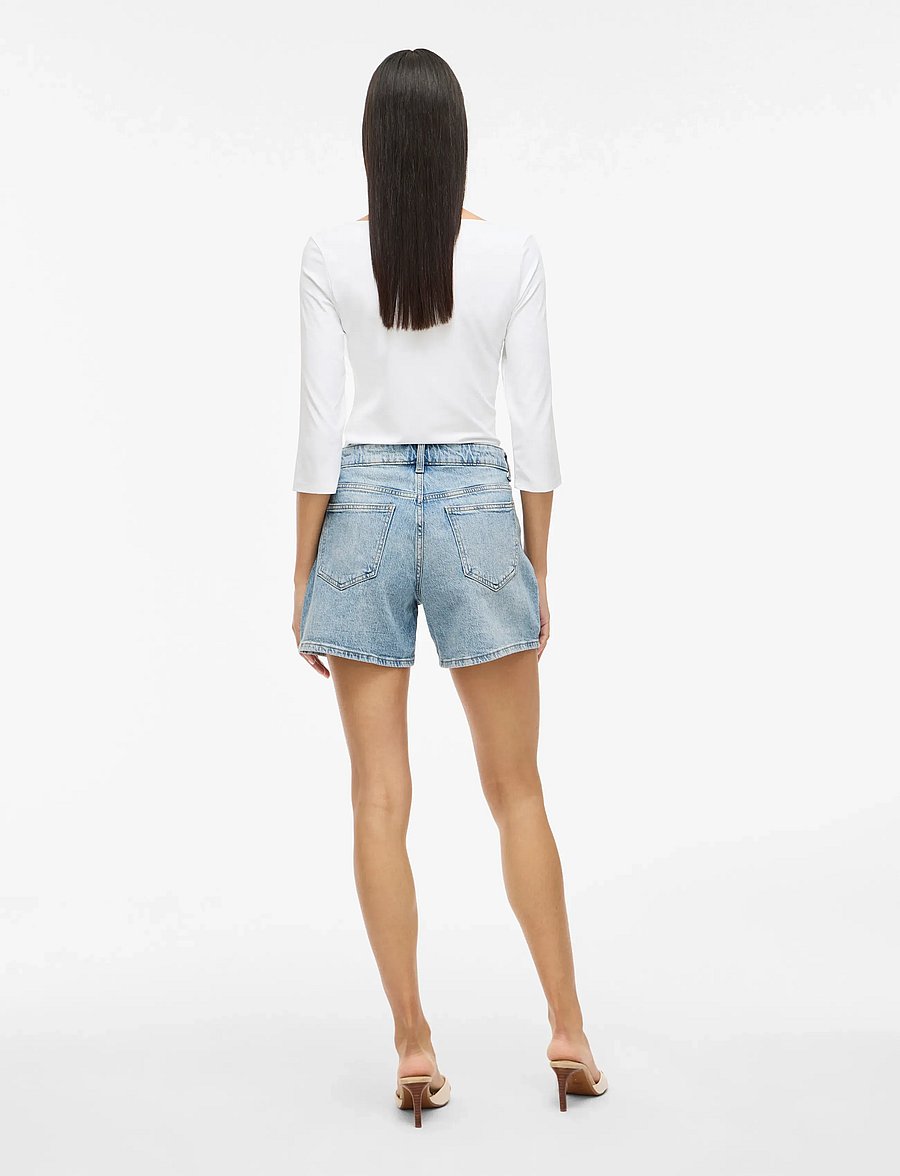 Vila - VIJAF RW DENIM SHORTS-NOOS - jorts - light blue denim - 3