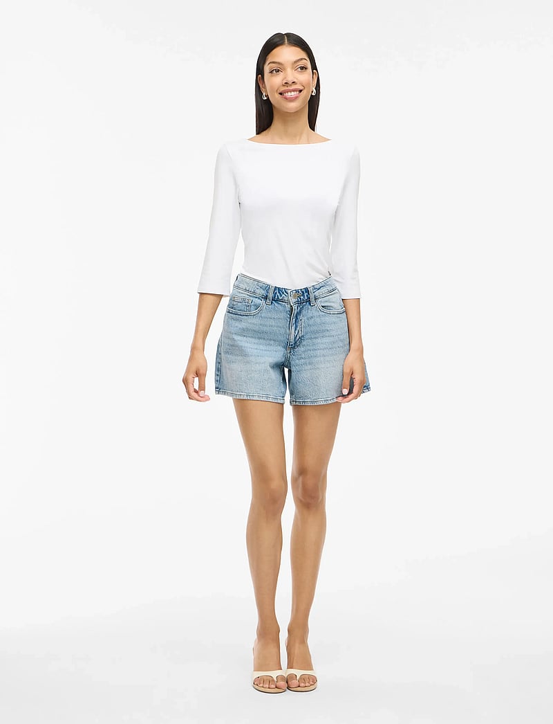 Vila - VIJAF RW DENIM SHORTS-NOOS - jorts - light blue denim - 4