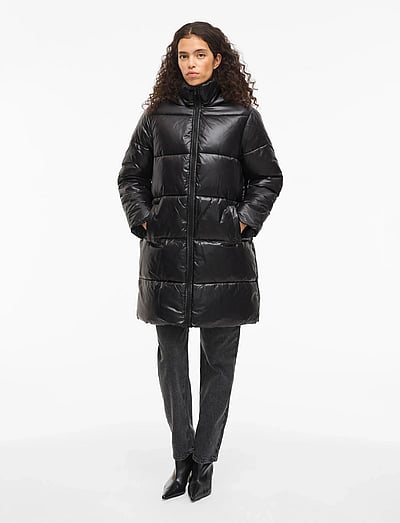Vila Lightweight Down Coat Manya long, black - webstore Vila Lightweight Down Coat Manya long, black - webstore