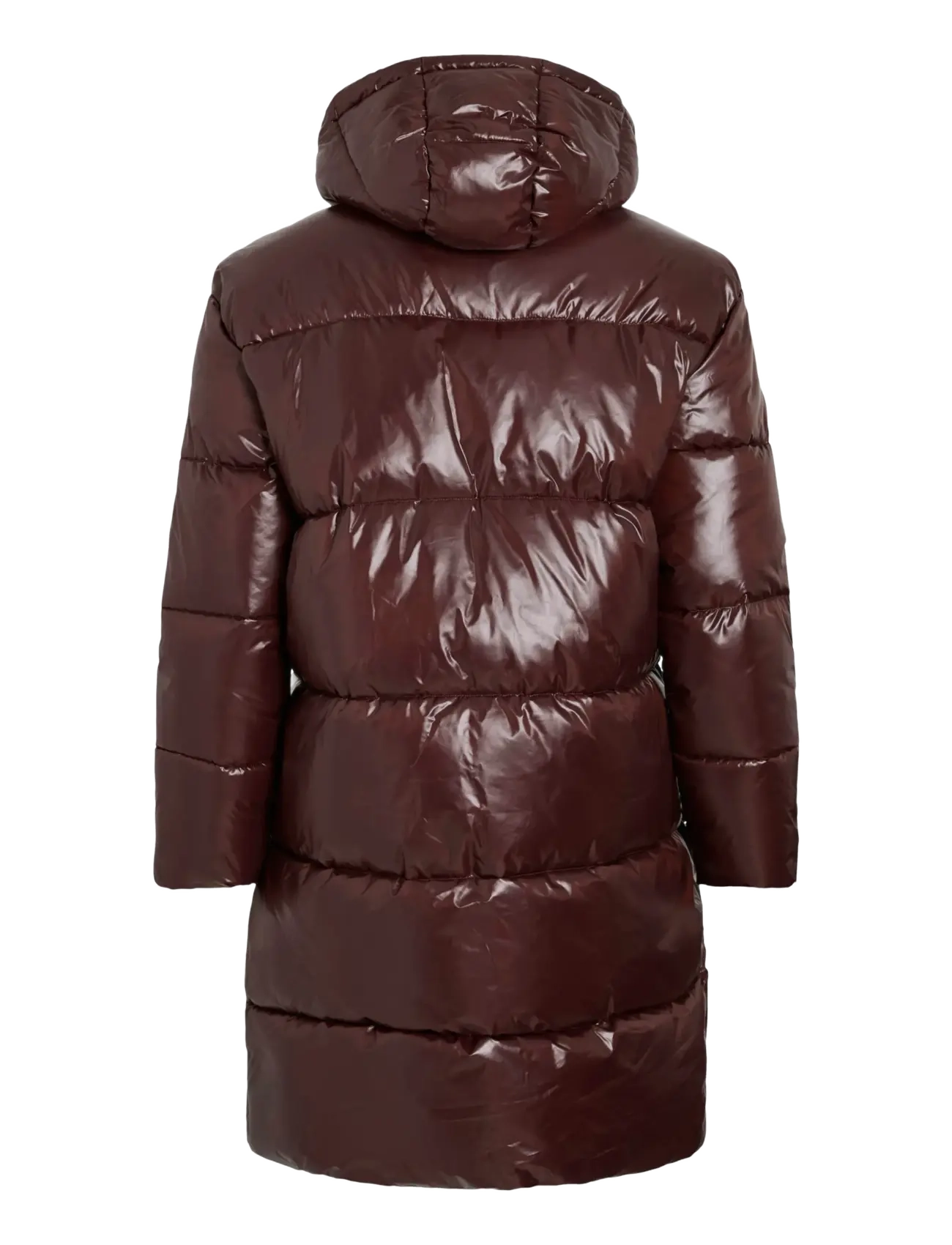 Vila - VILIDDA L/S HOOD SHINNY PUFFER JACKET - talvejoped - fig - 2