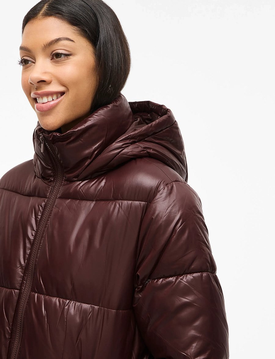 Vila - VILIDDA L/S HOOD SHINNY PUFFER JACKET - vinterjakker - fig - 4