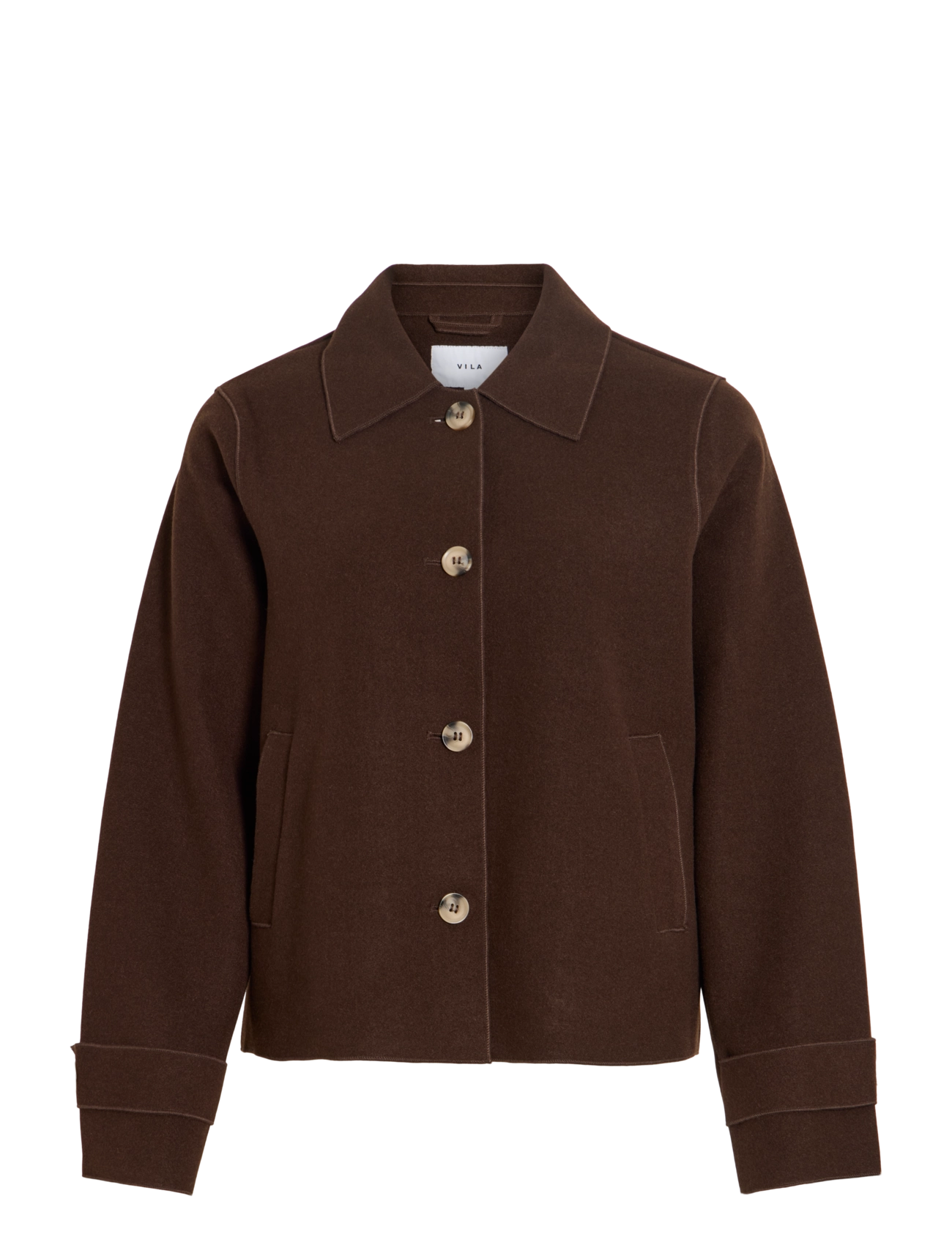 Vila - VIJUICE L/S SHORT JACKET - NOOS - coffee bean - 1