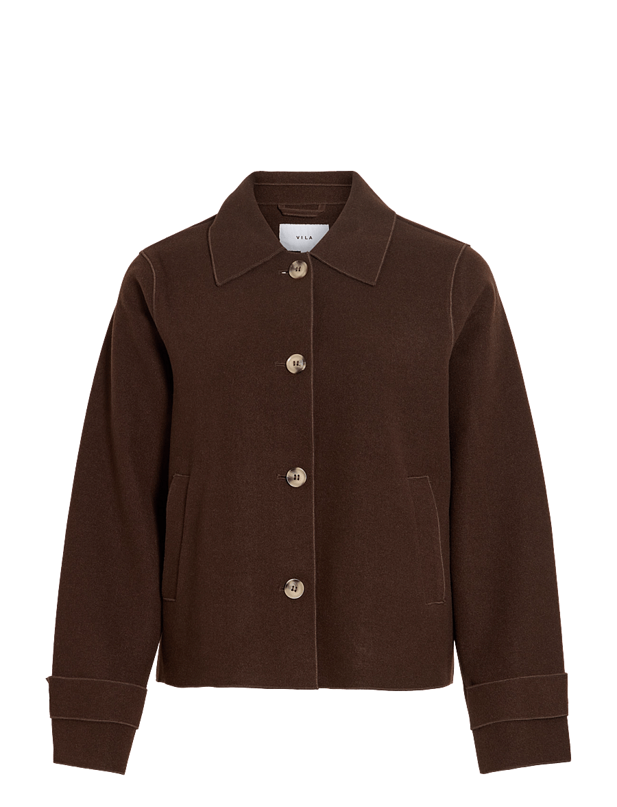Vila - VIJUICE L/S SHORT JACKET - NOOS - coffee bean - 1