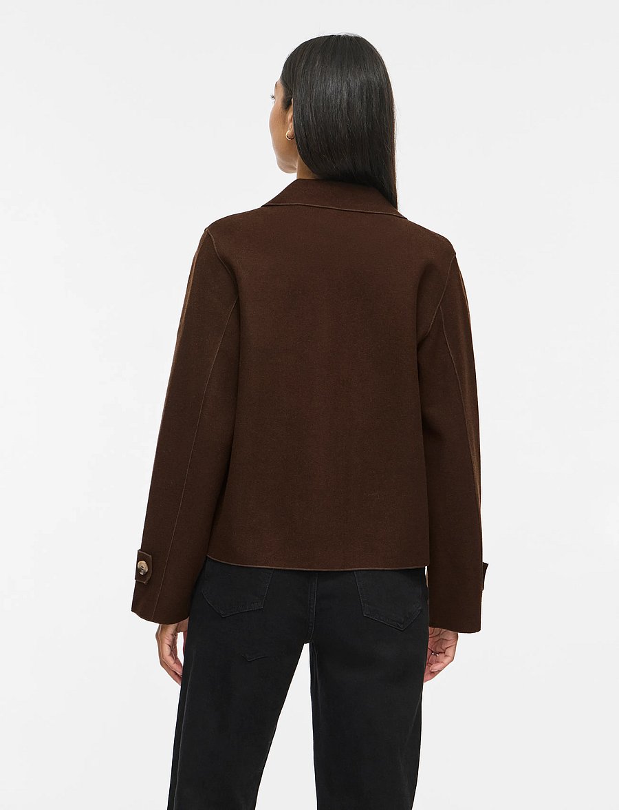 Vila - VIJUICE L/S SHORT JACKET - NOOS - coffee bean - 3