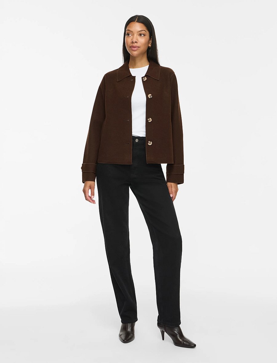 Vila - VIJUICE L/S SHORT JACKET - NOOS - coffee bean - 4