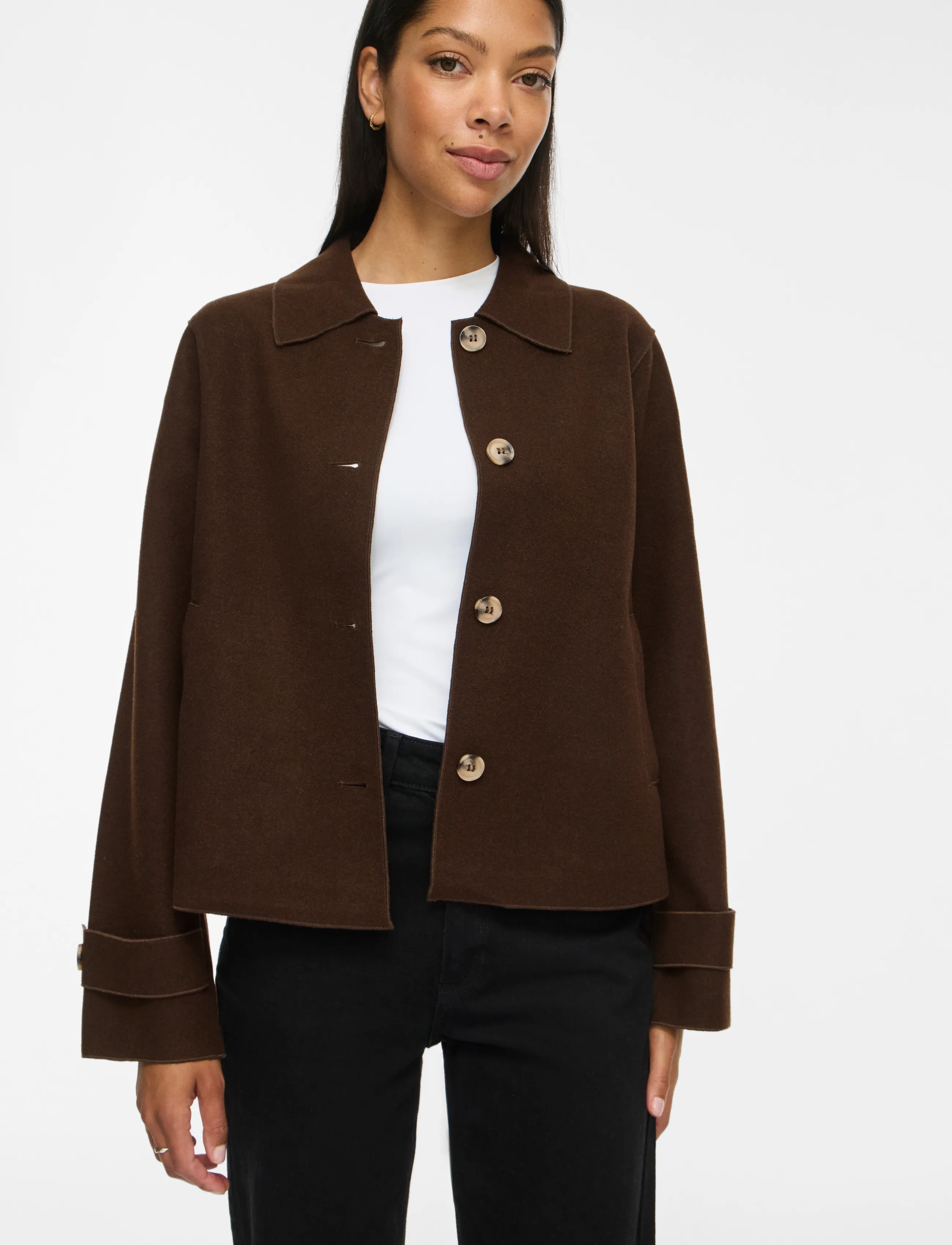 Vila - VIJUICE L/S SHORT JACKET - NOOS - coffee bean - 5