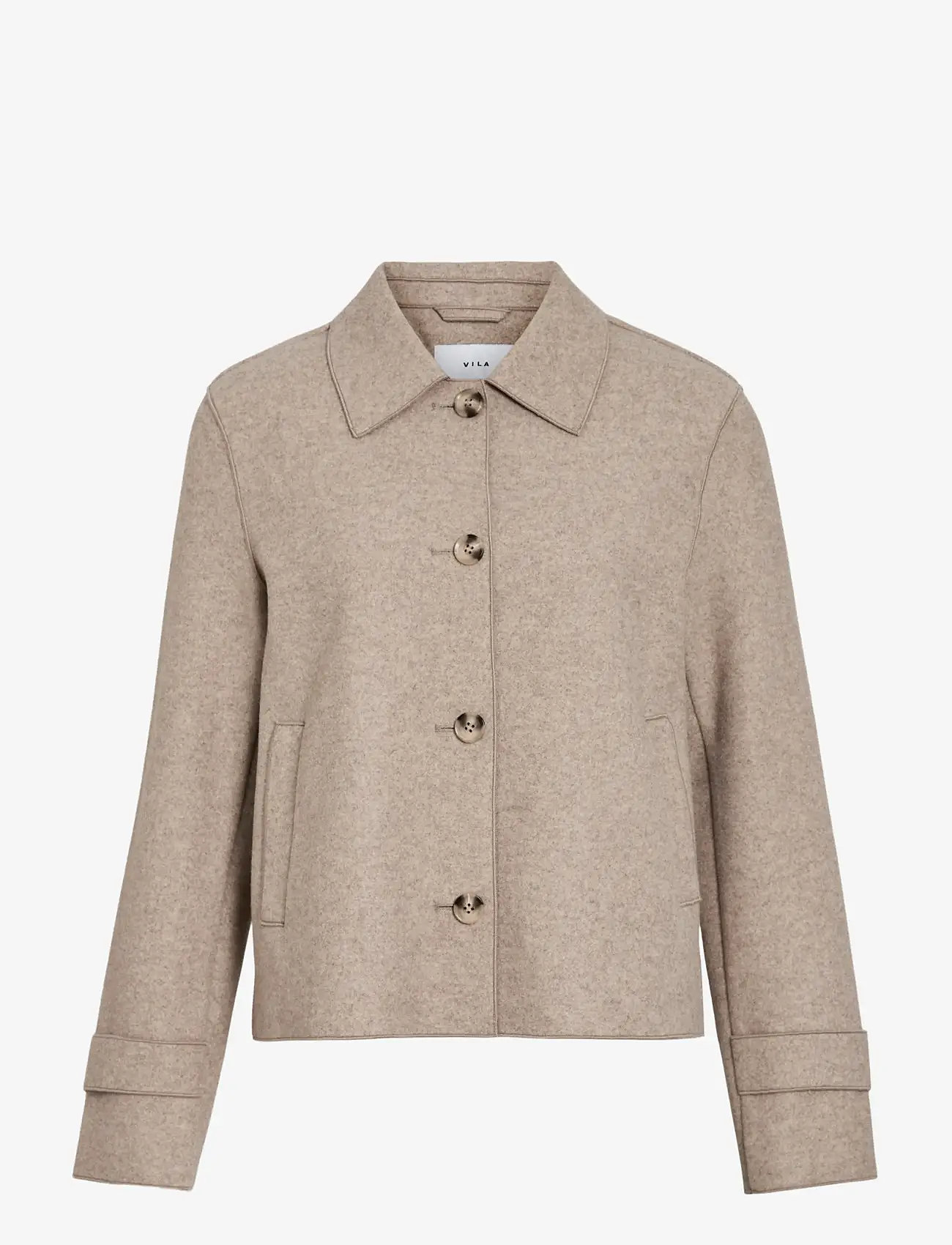 Vila - VIJUICE L/S SHORT JACKET - NOOS - natural melange - 1