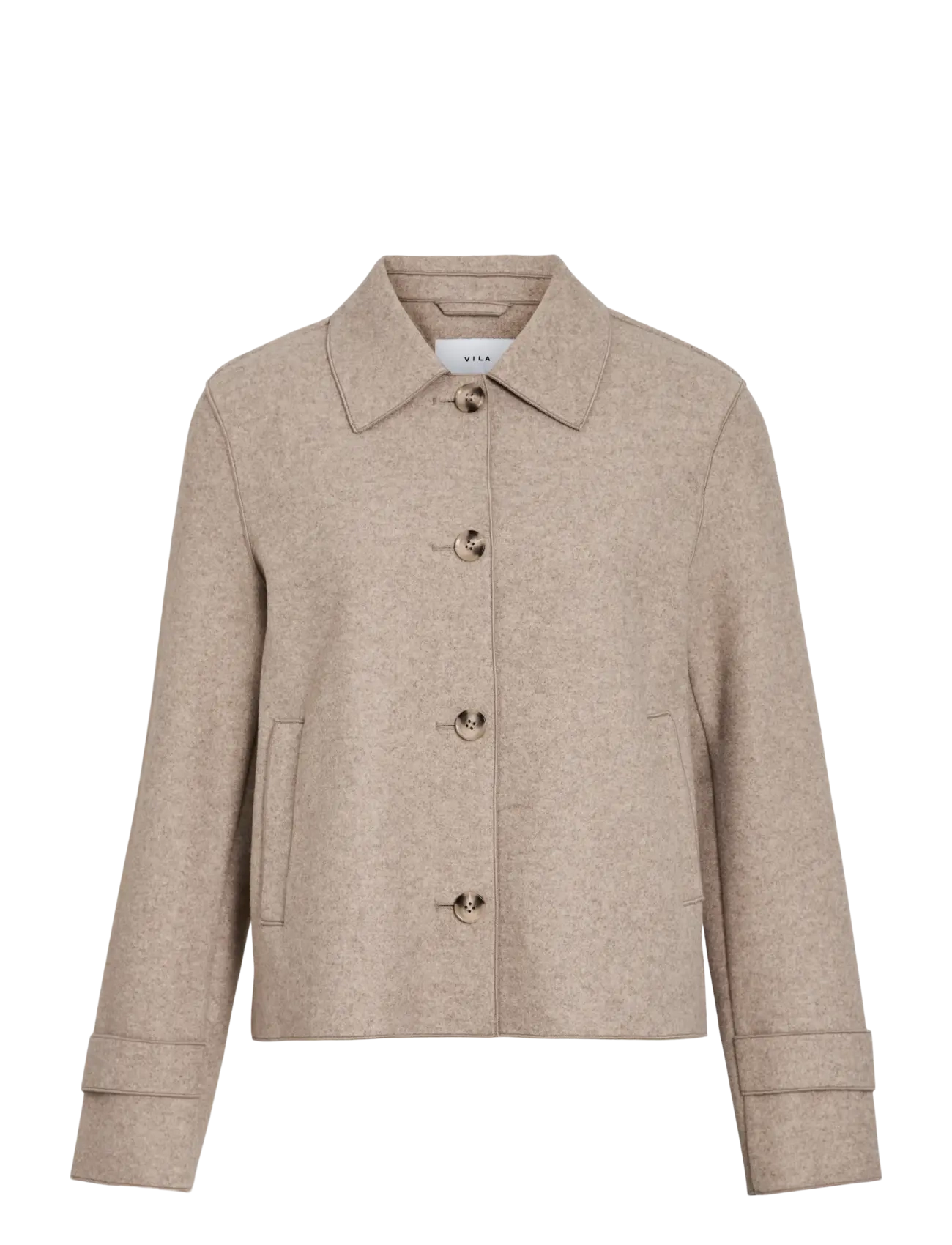 Vila VIJUICE L/S SHORT JACKET - NOOS - Vila - NATURAL MELANGE / beige