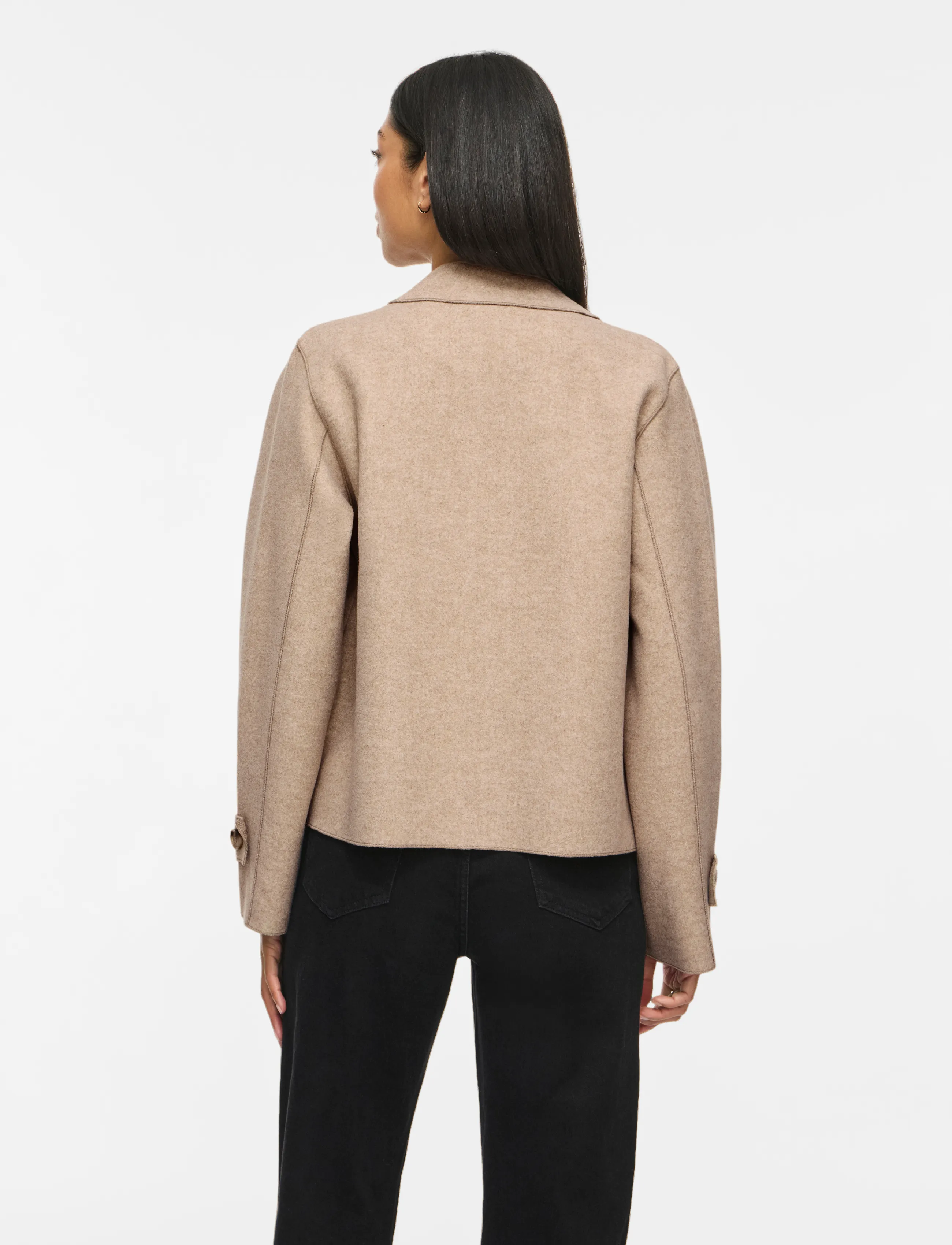 Vila - VIJUICE L/S SHORT JACKET - NOOS - winterjacken - natural melange - 3