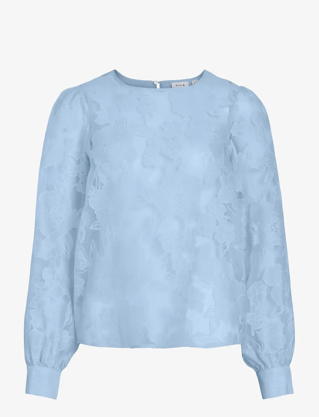 Vila - VIBILLIE O-NECK L/S TOP - langärmlige blusen - nantucket breeze - 1