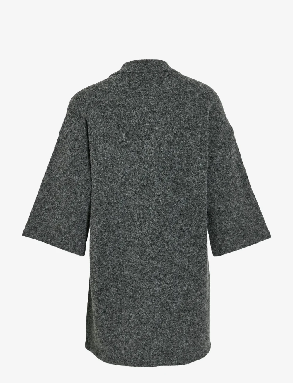 Vila - VILAURI 3/4 SLEEVE KNIT DRESS - särkkleidid - medium grey melange - 2