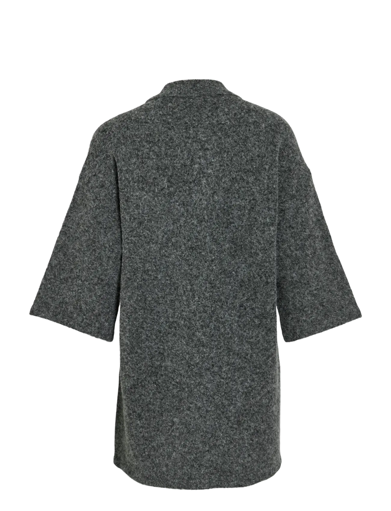 Vila - VILAURI 3/4 SLEEVE KNIT DRESS - hemdkleider - medium grey melange - 2