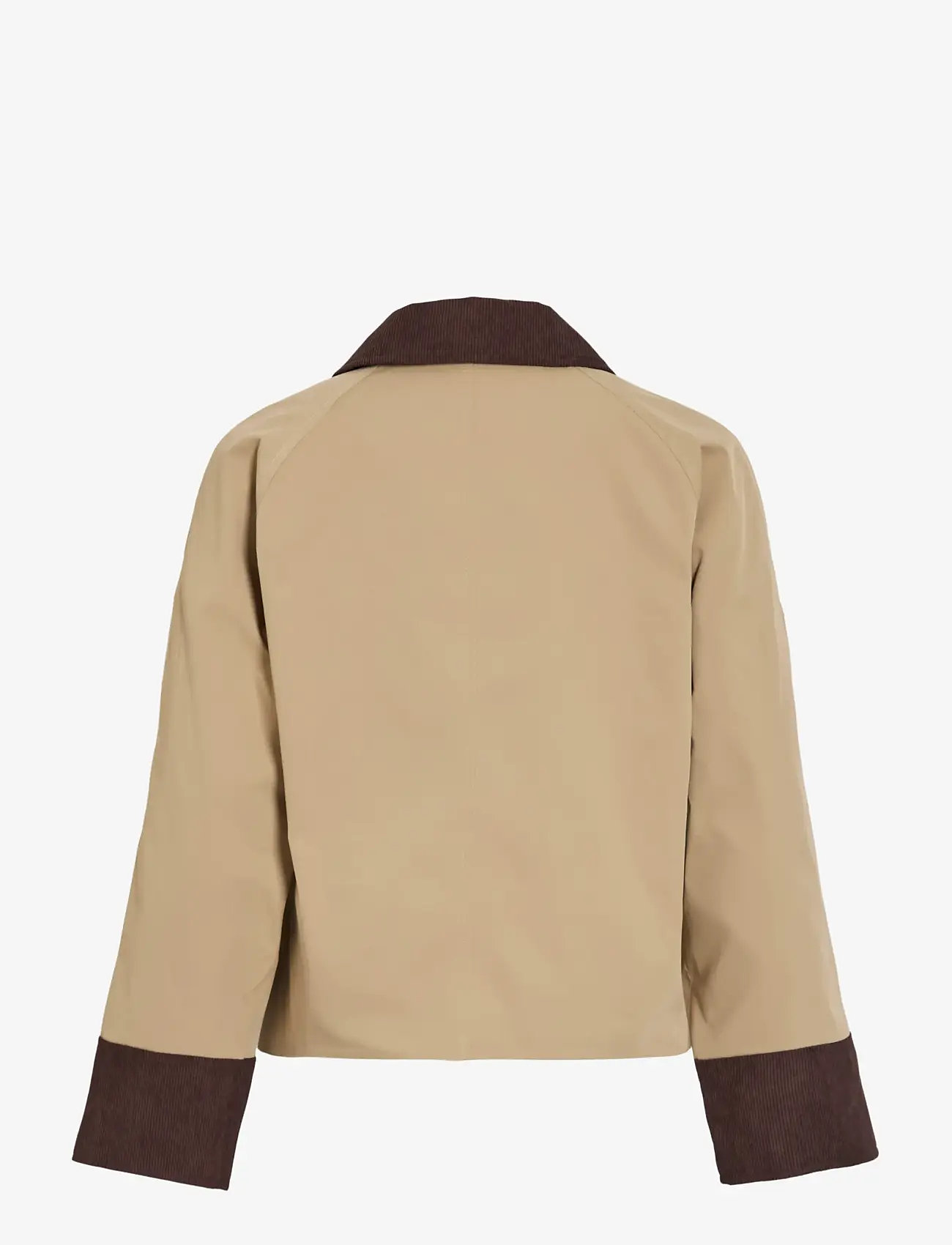 Vila - VIEMELIE L/S JACKET/TB/BFS - höstjackor - travertine - 2