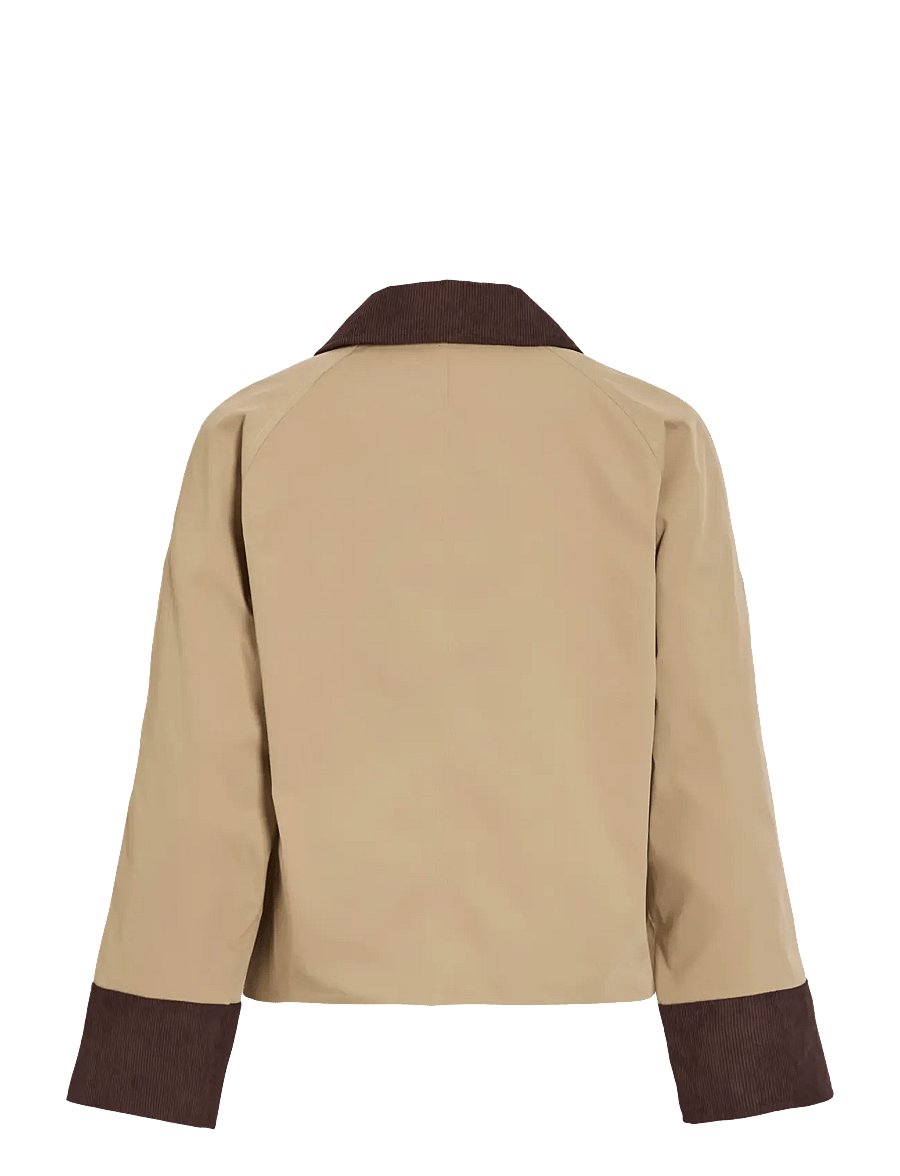 Vila - VIEMELIE L/S JACKET/TB/BFS - leichte jacken - travertine - 2