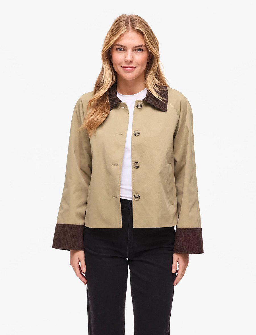 Vila - VIEMELIE L/S JACKET/TB/BFS - leichte jacken - travertine - 0