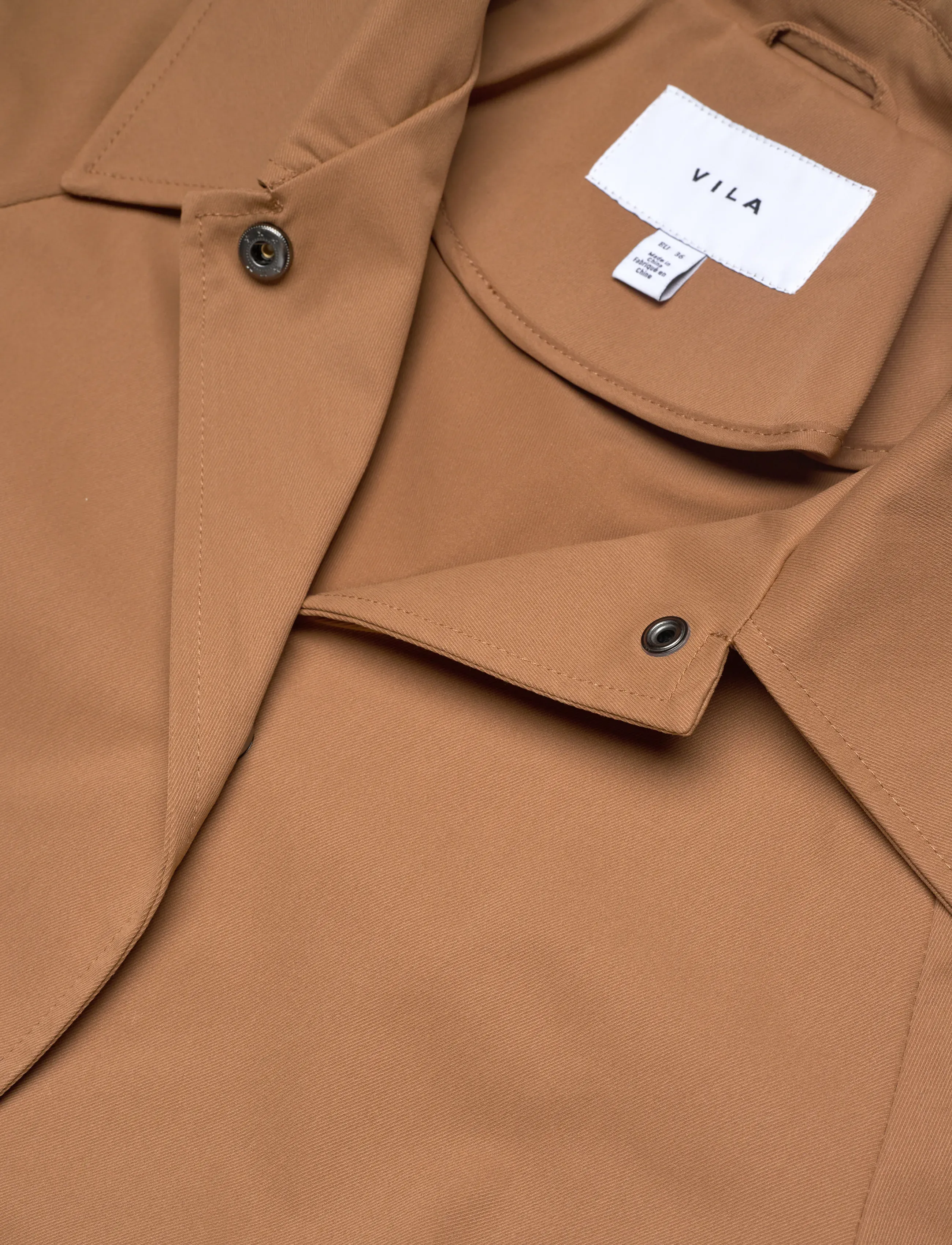 Vila - VIIRIA L/S JACKET/TB - tunna jackor - toasted coconut - 5