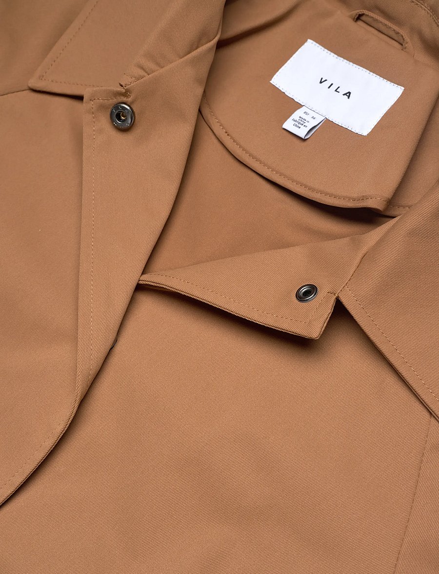 Vila - VIIRIA L/S JACKET/TB - leichte jacken - toasted coconut - 5