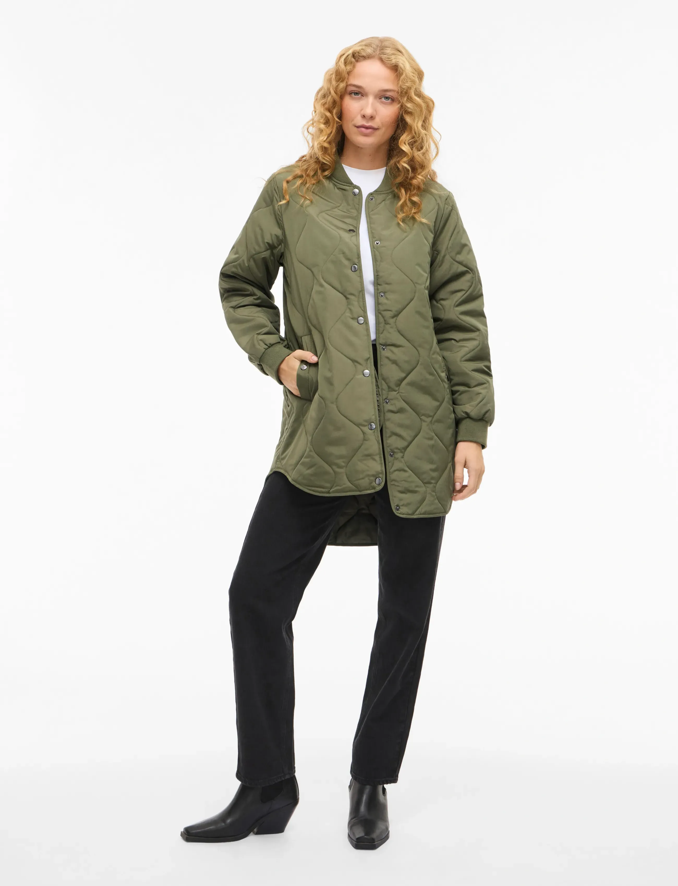 Vila VITATE L/S QUILT JACKET - NOOS - Jackets & Coats - OLIVINE / green