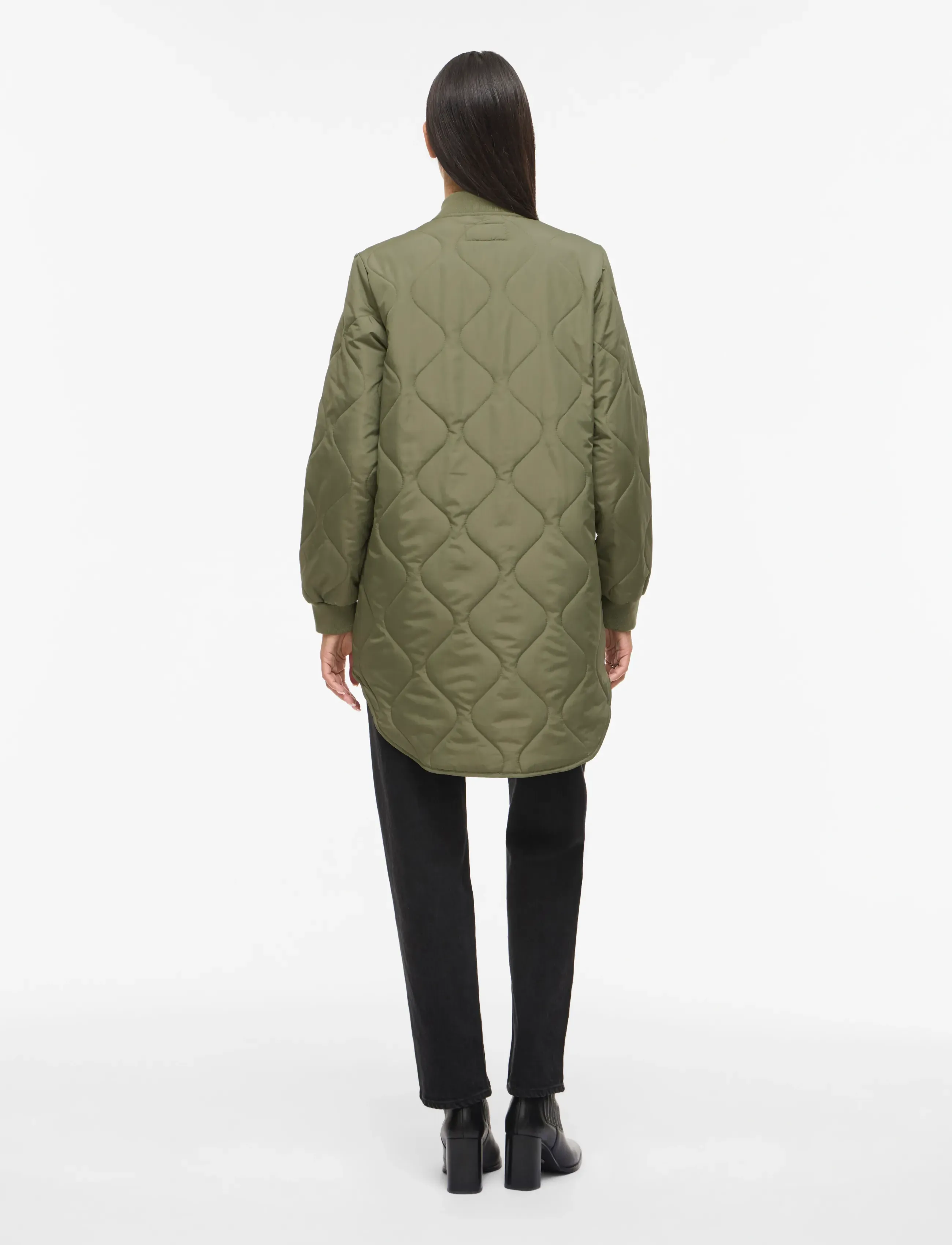 Vila - VITATE L/S QUILT JACKET - NOOS - kevättakit - olivine - 3