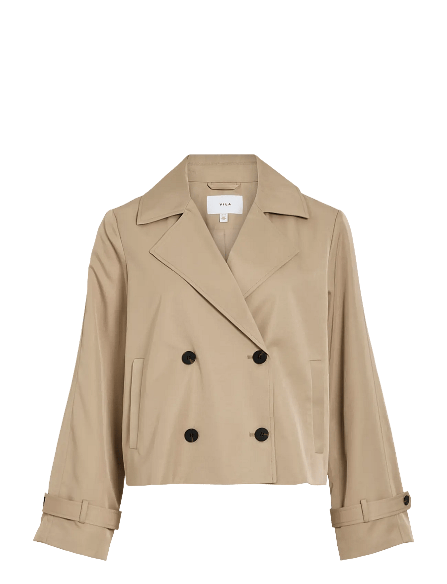 Vila - VIADDISON L/S SHORT JACKET - NOOS - pavasarinės striukės - savannah tan - 1