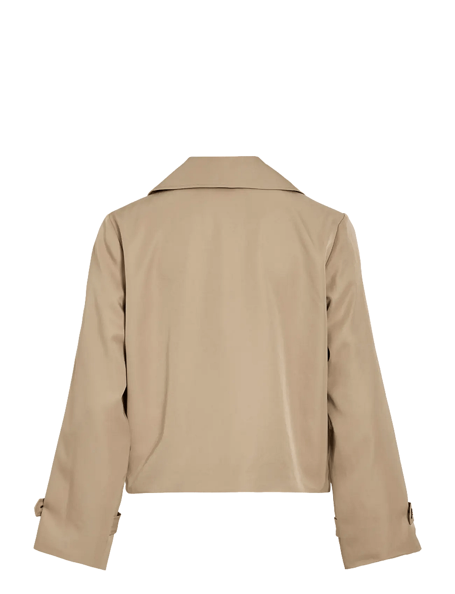 Vila - VIADDISON L/S SHORT JACKET - NOOS - pavasarinės striukės - savannah tan - 2