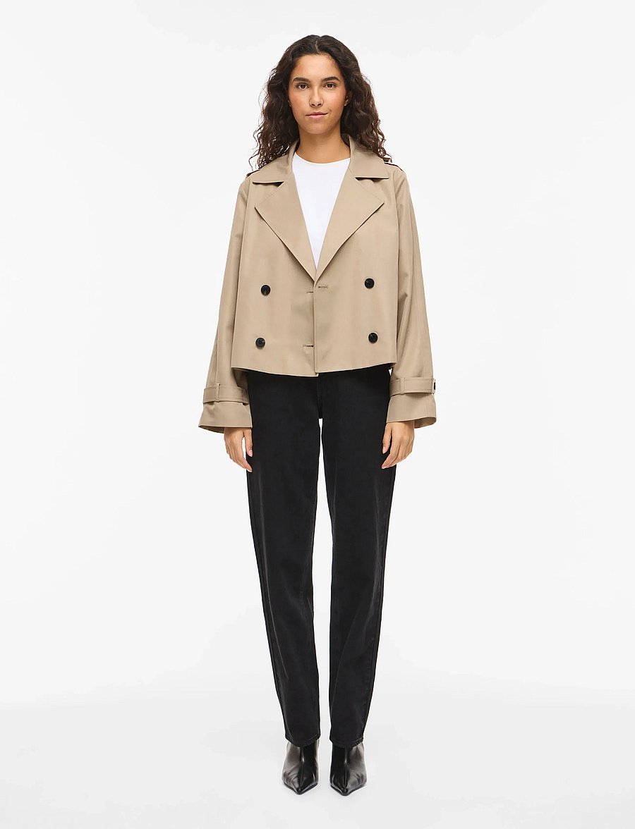 Vila - VIADDISON L/S SHORT JACKET - NOOS - pavasarinės striukės - savannah tan - 4